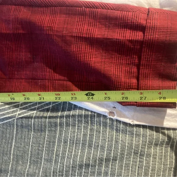 L.A.M.B. Gwen Stefani Plaid Y2K Punk Rock Pants black red skinny low rise - Picture 12 of 16